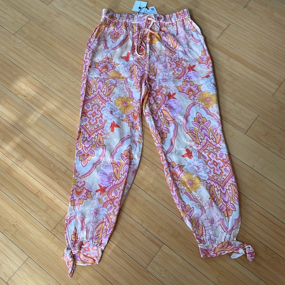 COPY - Women NWT  Zara The Sasha Pants Joggers Tie Cuff Drawstring Waist W/Pock…